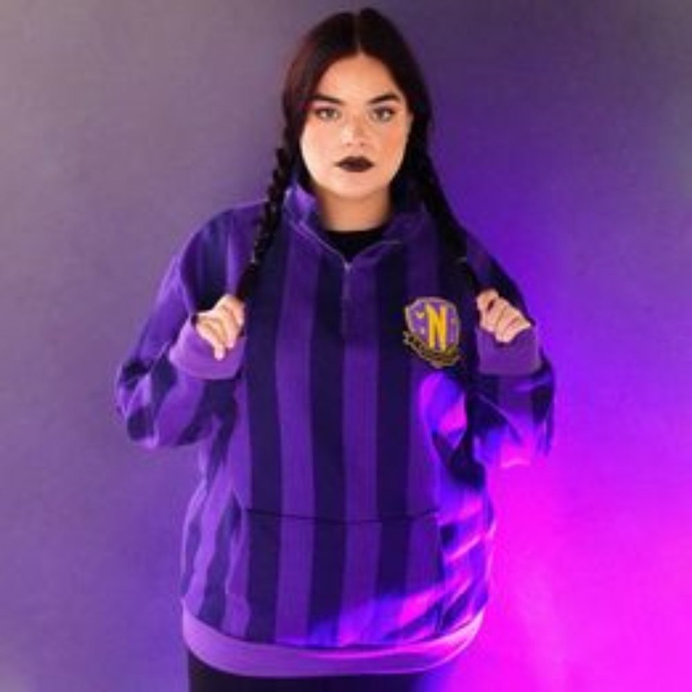 Cakeworthy Wednesday 3/4 zip pullover Small